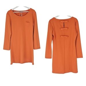 Bow Back Orange Dress